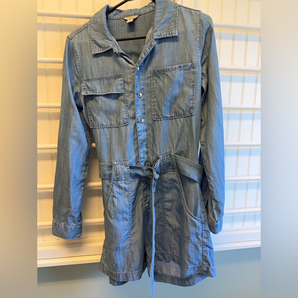 Guess, CUTE! CUTE! CUTE! Chambray Denim Romper, Size S